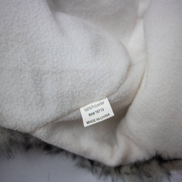 Faux Fur Polyester Puffy Trapper Hat - Picture 6 of 7